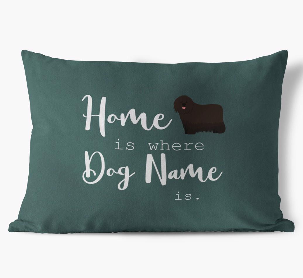 Home Is Where ... Is : Personalized {breedFullName} Soft Touch Pillow