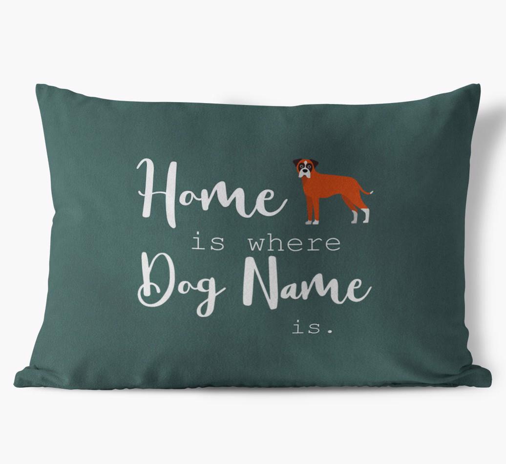 Home Is Where ... Is: Personalised {breedFullName} Soft Touch Cushion