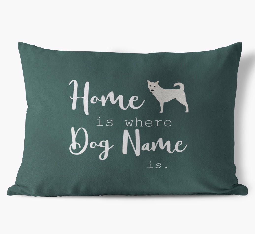 Home Is Where ... Is : Personalized {breedFullName} Soft Touch Pillow