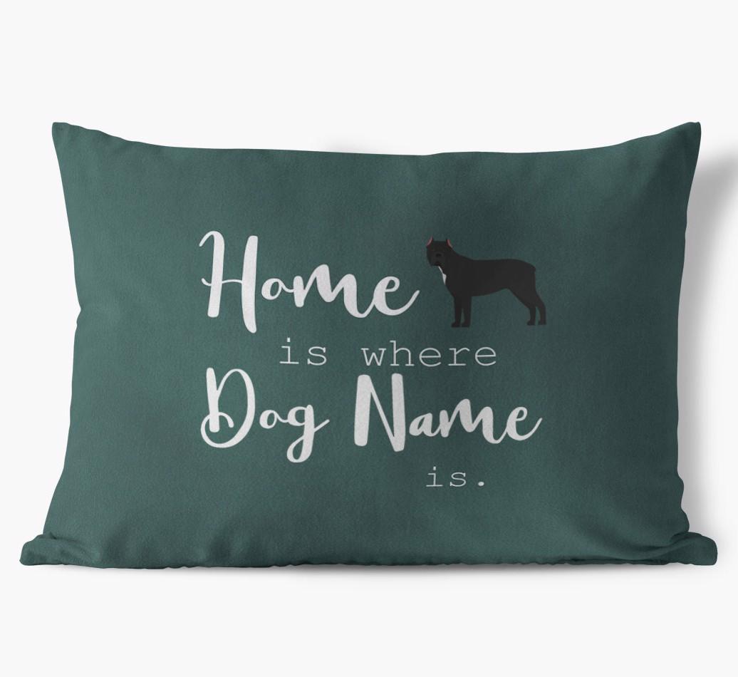 Home Is Where ... Is : Personalized {breedFullName} Soft Touch Pillow