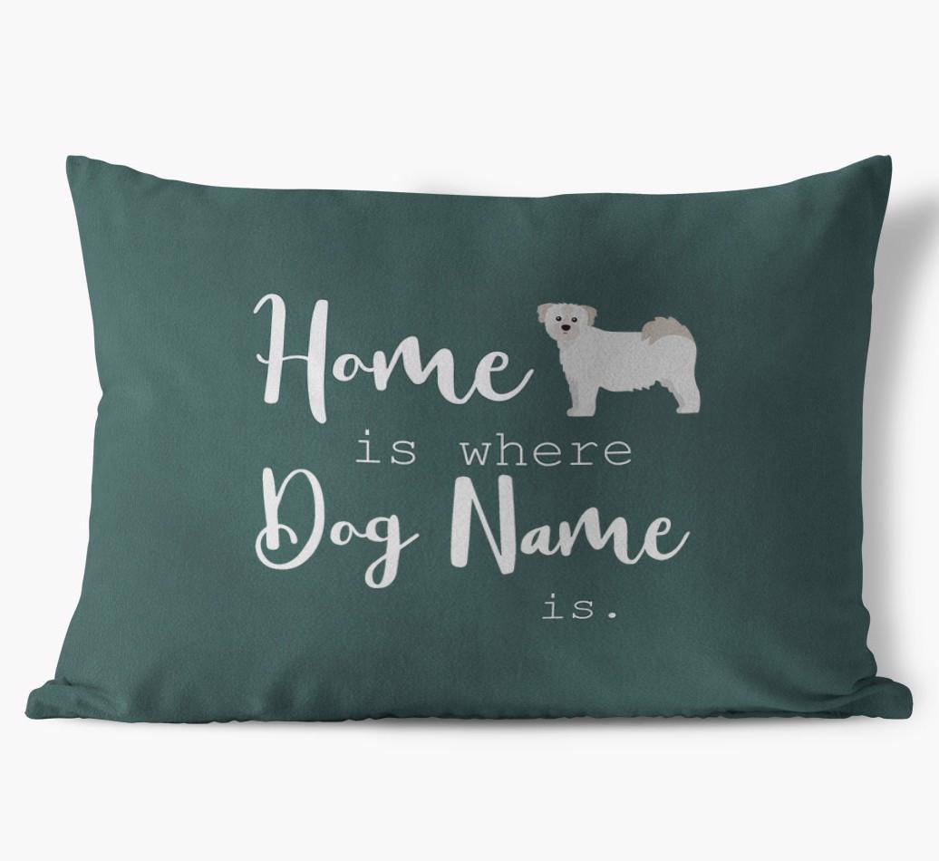Home Is Where ... Is : Personalized {breedFullName} Soft Touch Pillow