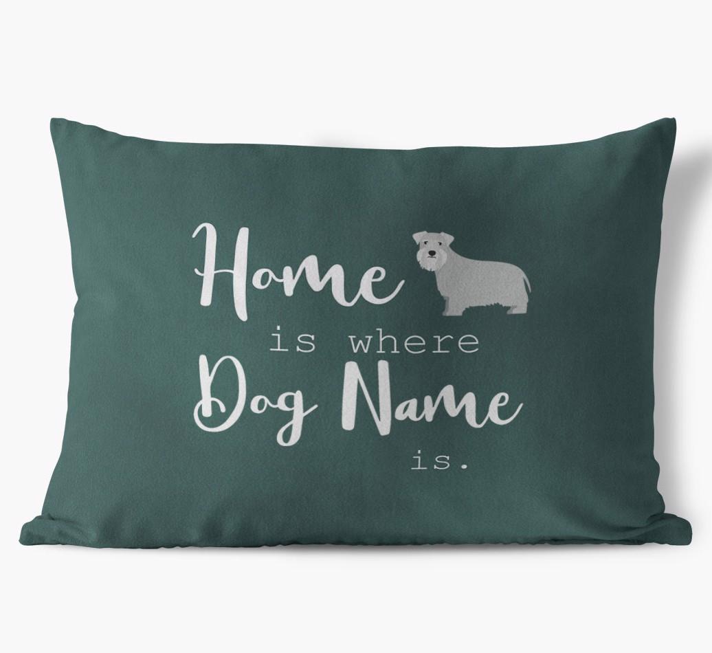 Home Is Where ... Is : Personalized {breedFullName} Soft Touch Pillow
