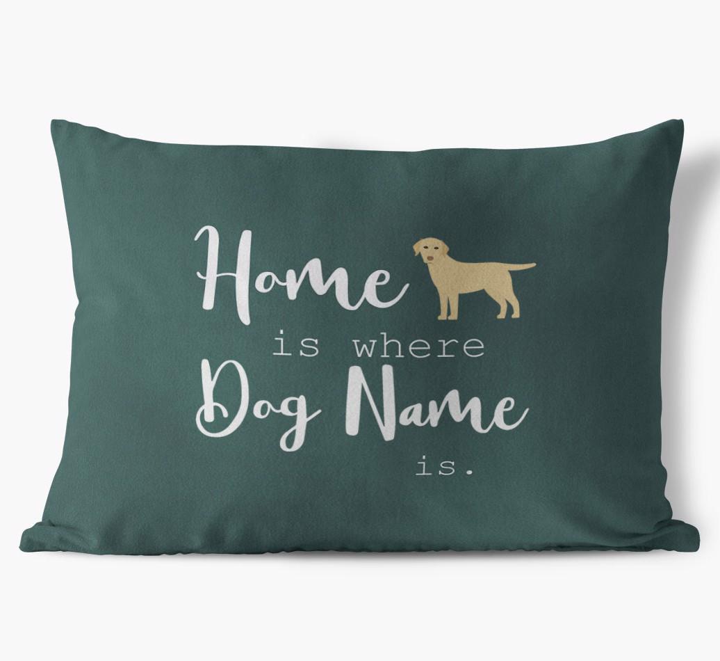 Home Is Where ... Is : Personalized {breedFullName} Soft Touch Pillow