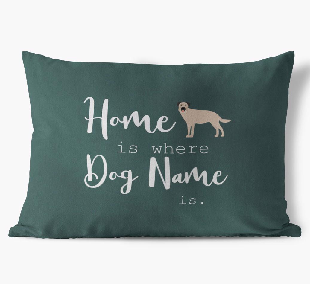 Home Is Where ... Is : Personalized {breedFullName} Soft Touch Pillow