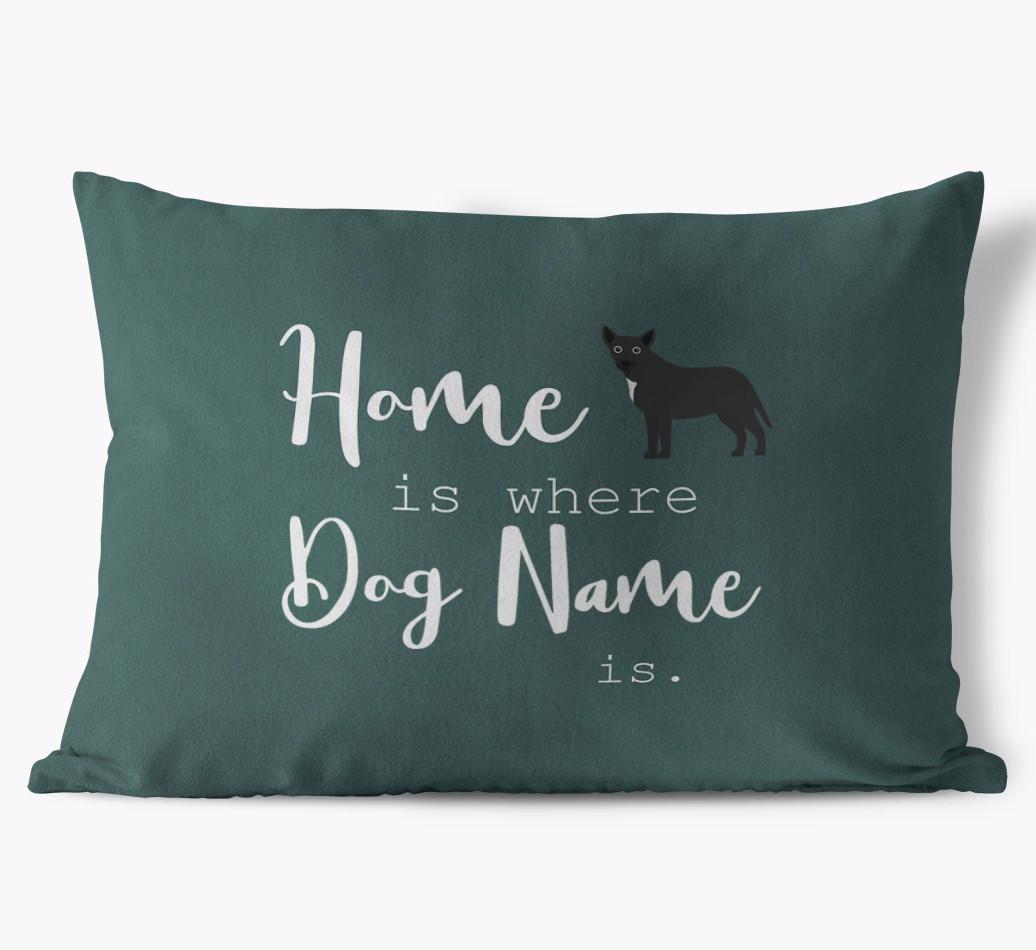 Home Is Where ... Is : Personalized {breedFullName} Soft Touch Pillow