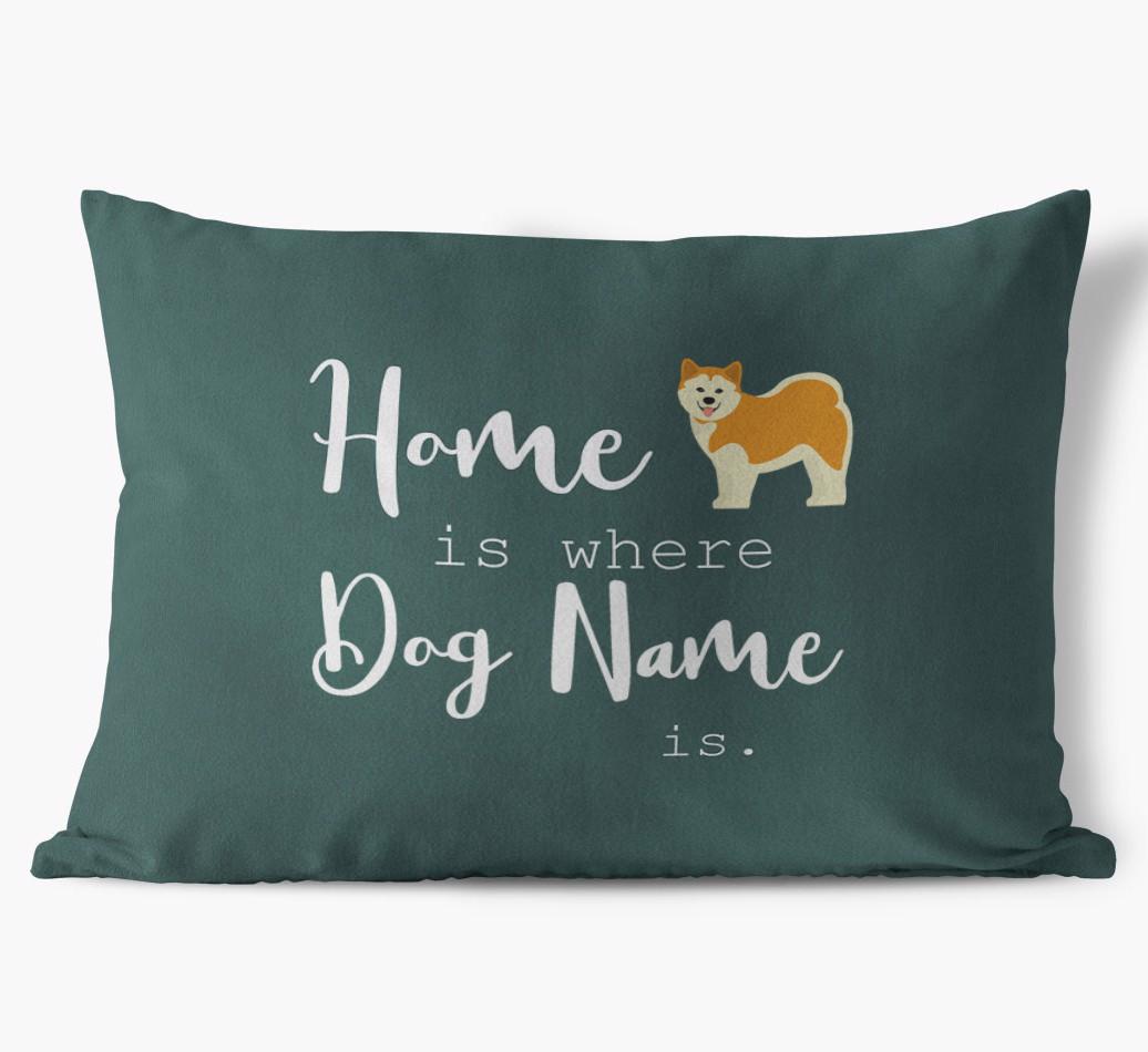 Home Is Where ... Is : Personalized {breedFullName} Soft Touch Pillow