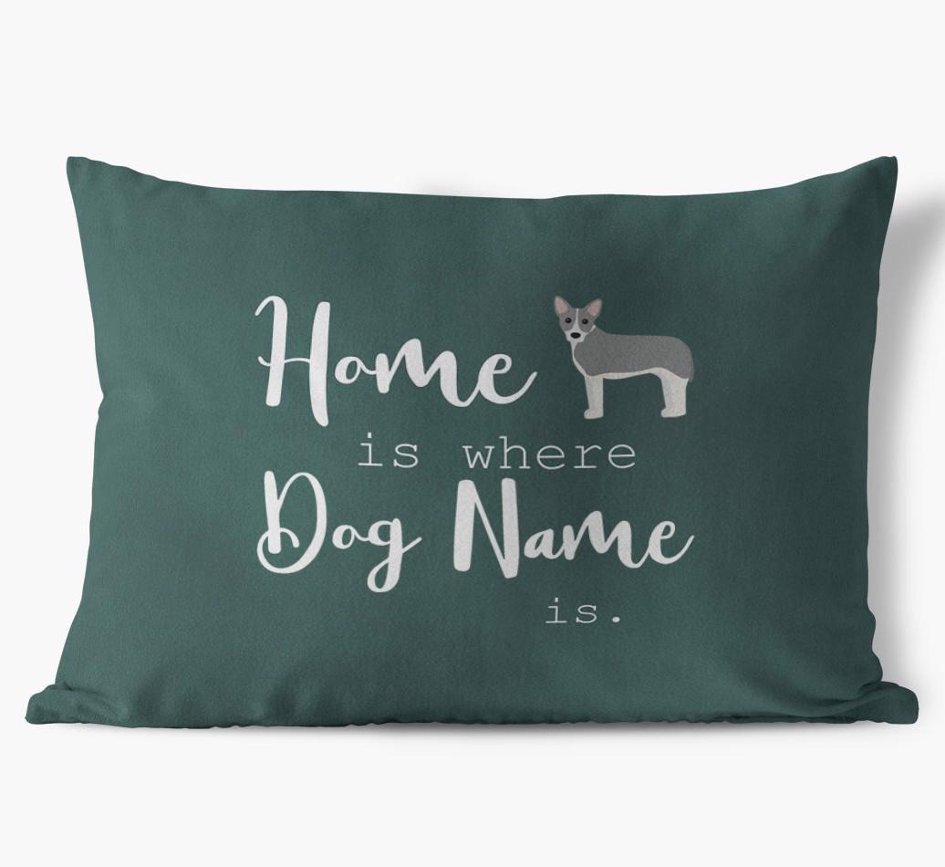 Home Is Where ... Is : Personalized {breedFullName} Soft Touch Pillow