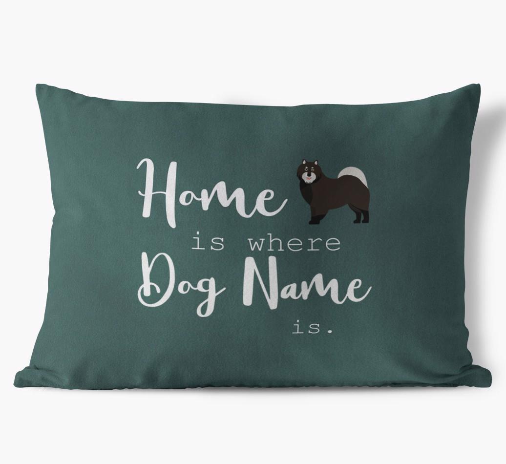 Home Is Where ... Is : Personalized {breedFullName} Soft Touch Pillow