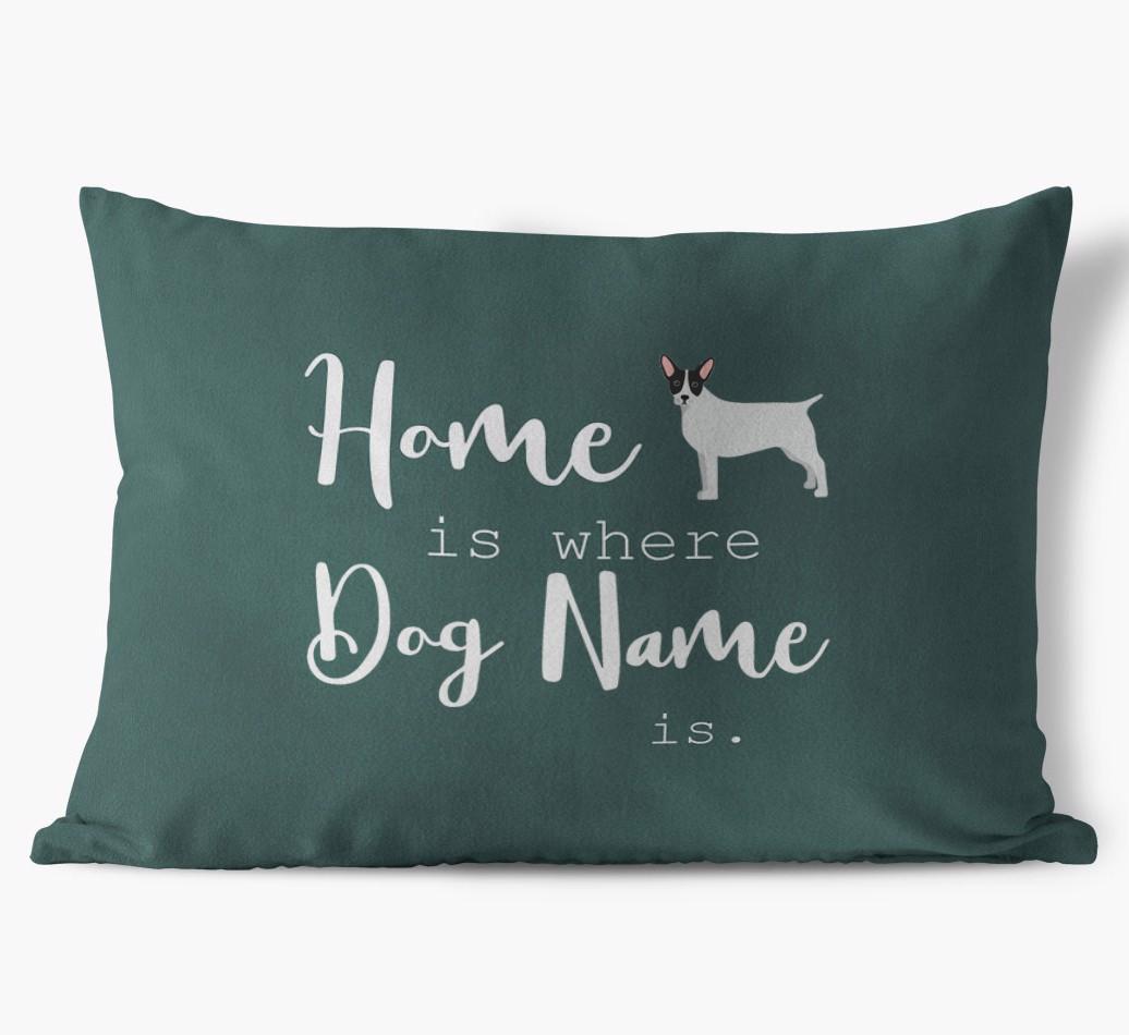 Home Is Where ... Is : Personalized {breedFullName} Soft Touch Pillow