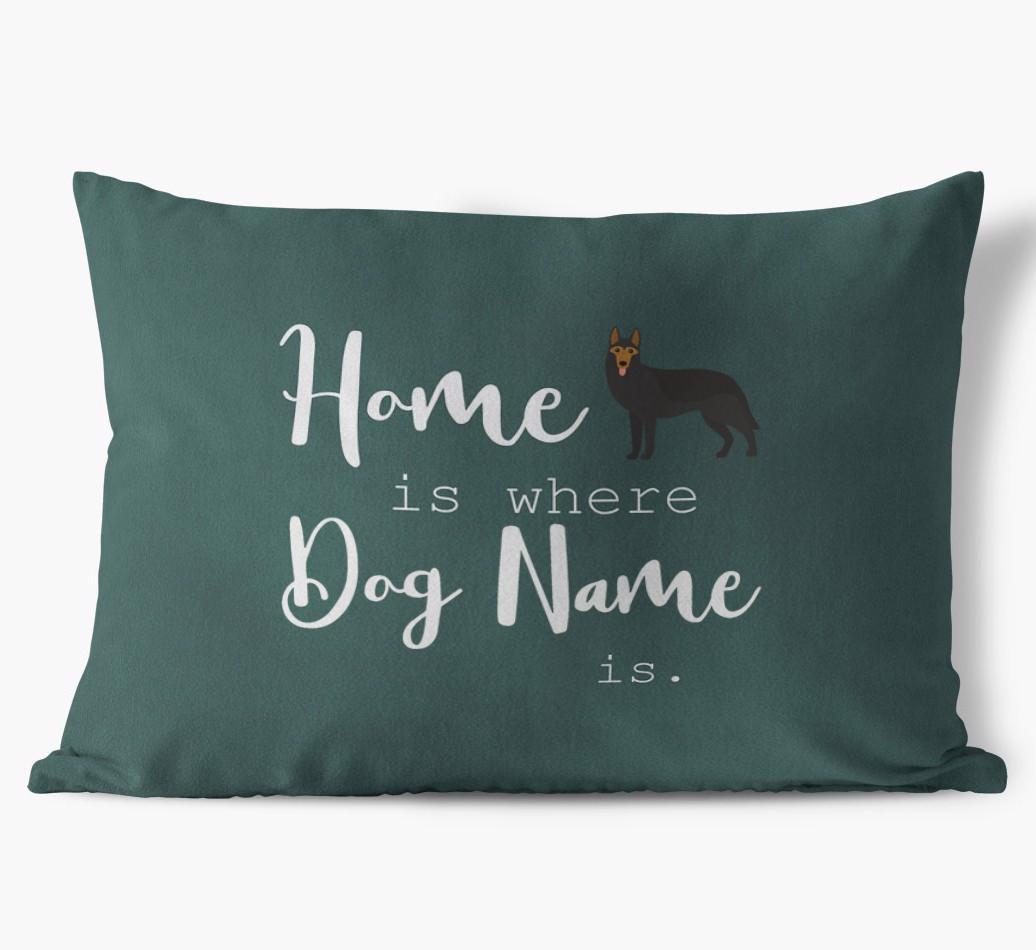 Home Is Where ... Is: Personalised {breedFullName} Soft Touch Cushion