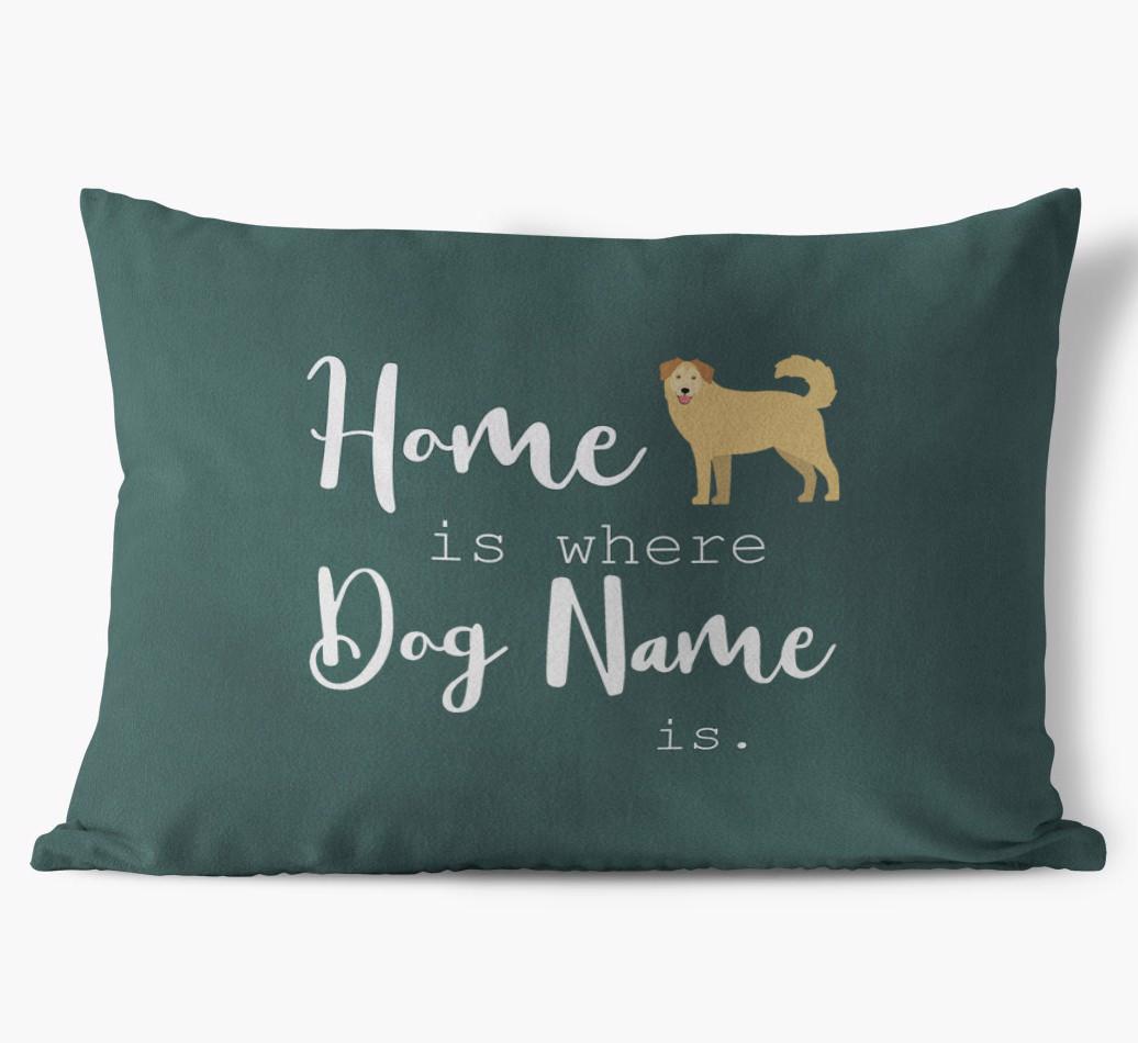 Home Is Where ... Is : Personalized {breedFullName} Soft Touch Pillow