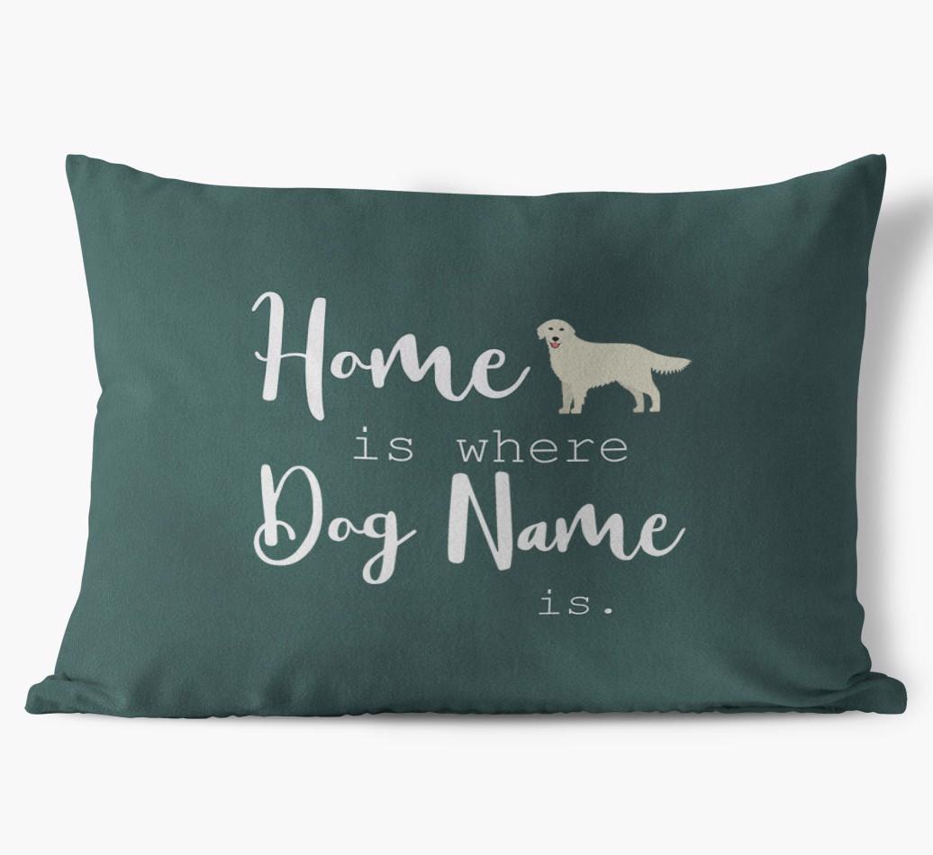 Home Is Where ... Is : Personalized {breedFullName} Soft Touch Pillow