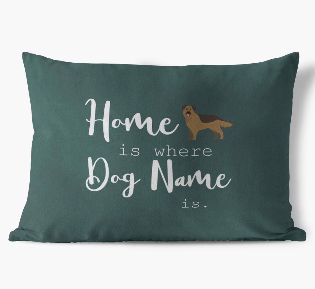 Home Is Where ... Is : Personalized {breedFullName} Soft Touch Pillow