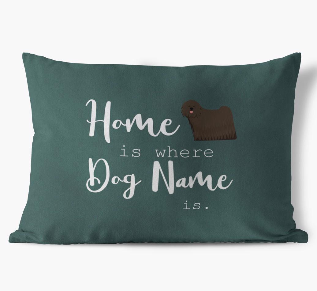 Home Is Where ... Is : Personalized {breedFullName} Soft Touch Pillow