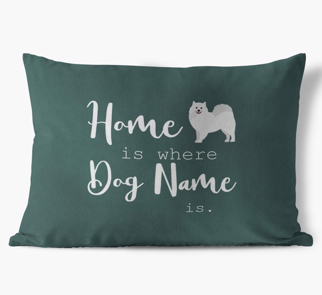 Home Is Where ... Is : Personalized {breedFullName} Soft Touch Pillow