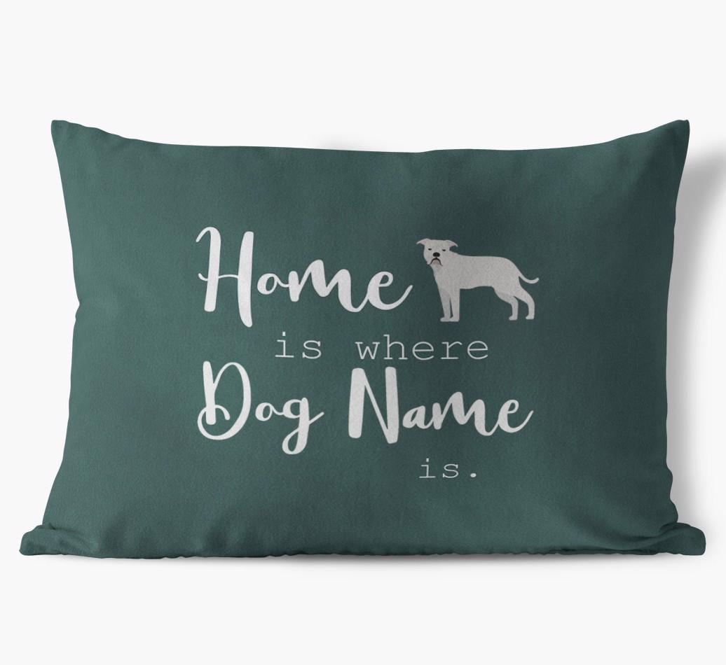 Home Is Where ... Is : Personalized {breedFullName} Soft Touch Pillow