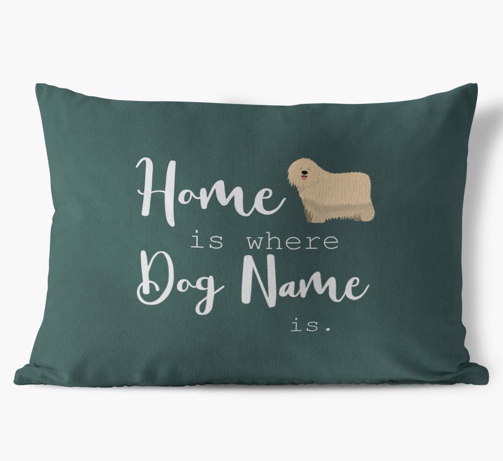 Home Is Where ... Is : Personalized {breedFullName} Soft Touch Pillow