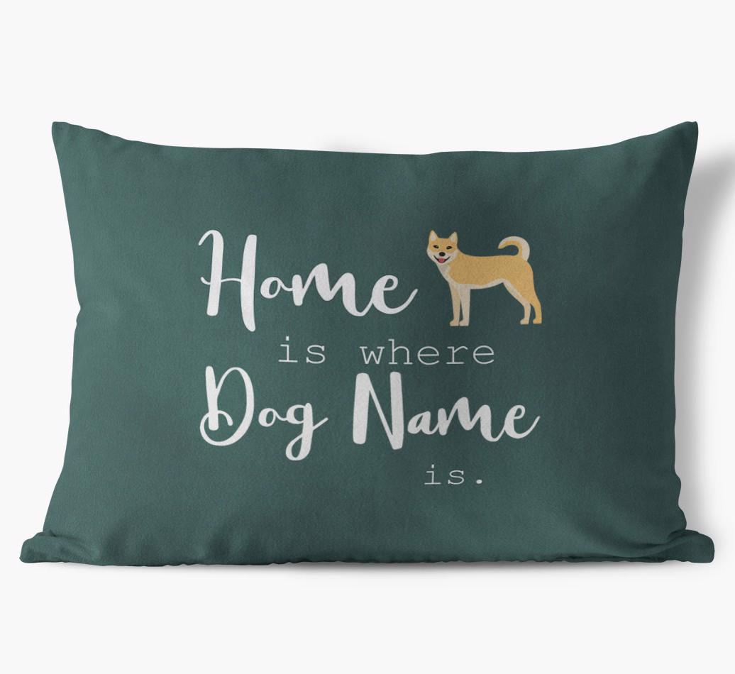 Home Is Where ... Is : Personalized {breedFullName} Soft Touch Pillow