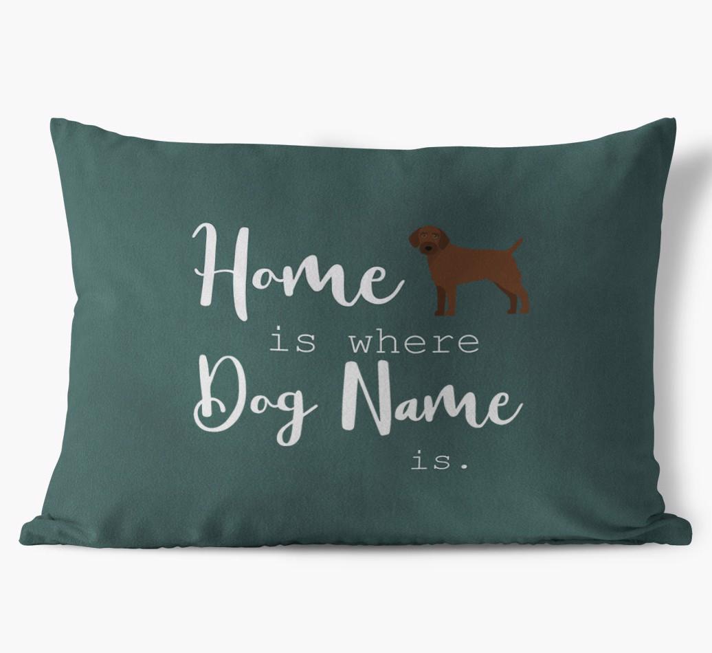 Home Is Where ... Is : Personalized {breedFullName} Soft Touch Pillow