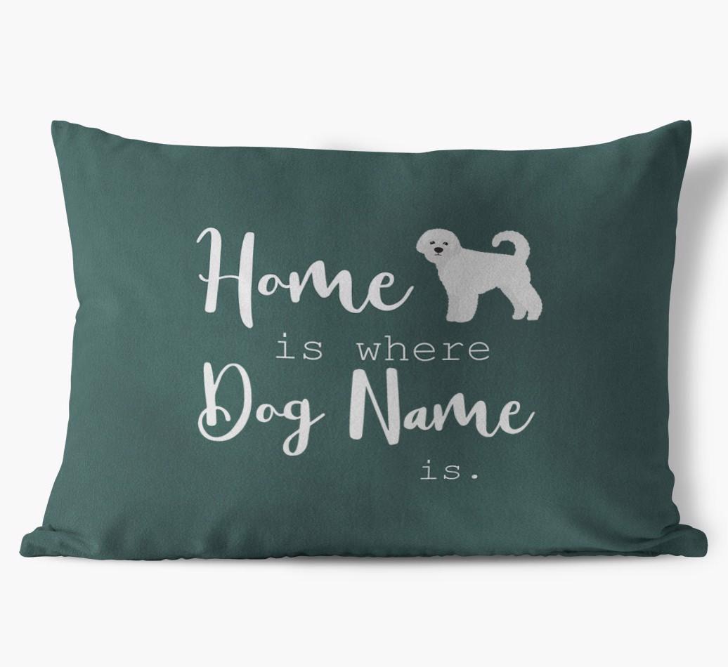 Home Is Where ... Is : Personalized {breedFullName} Soft Touch Pillow
