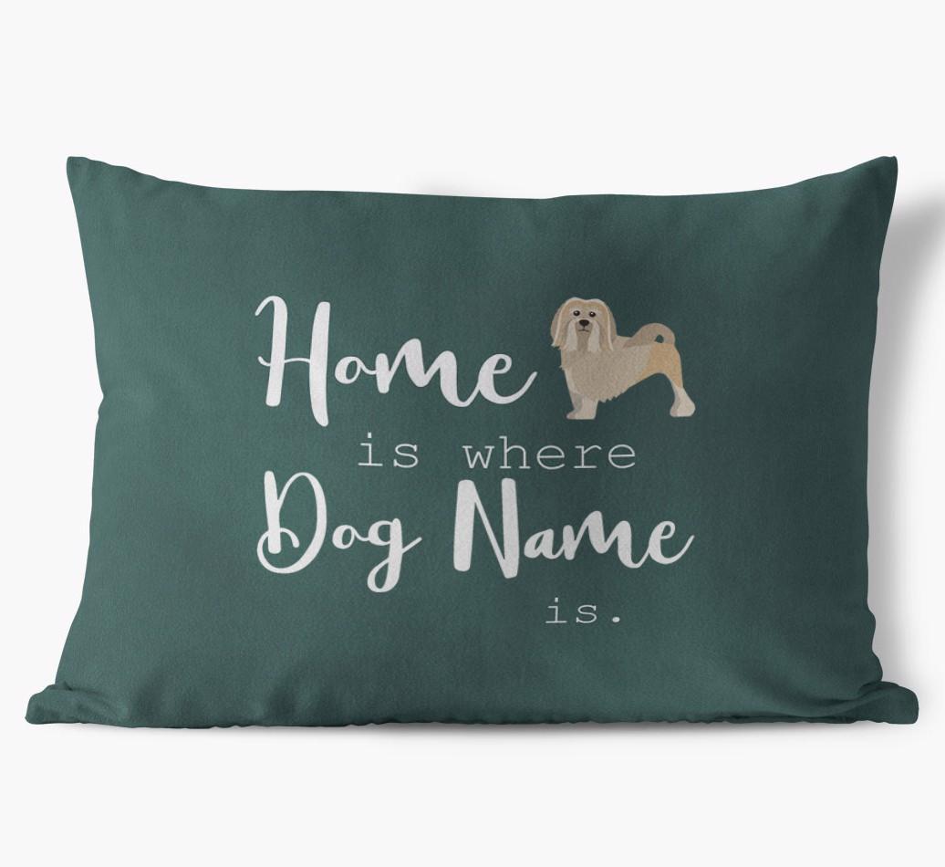 Home Is Where ... Is : Personalized {breedFullName} Soft Touch Pillow