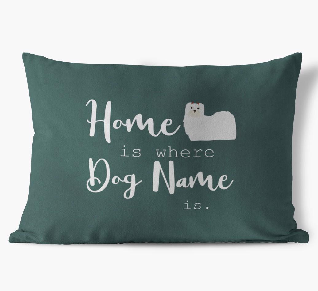 Home Is Where ... Is : Personalized {breedFullName} Soft Touch Pillow