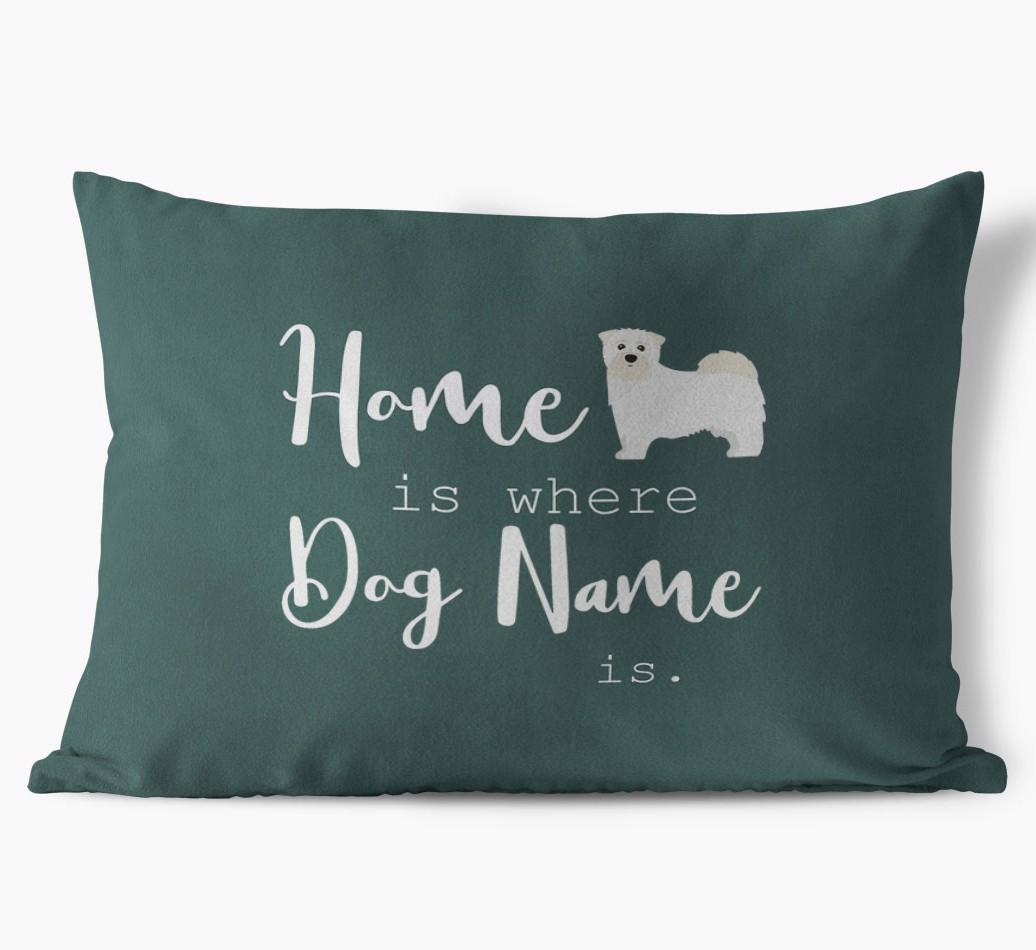 Home Is Where ... Is : Personalized {breedFullName} Soft Touch Pillow