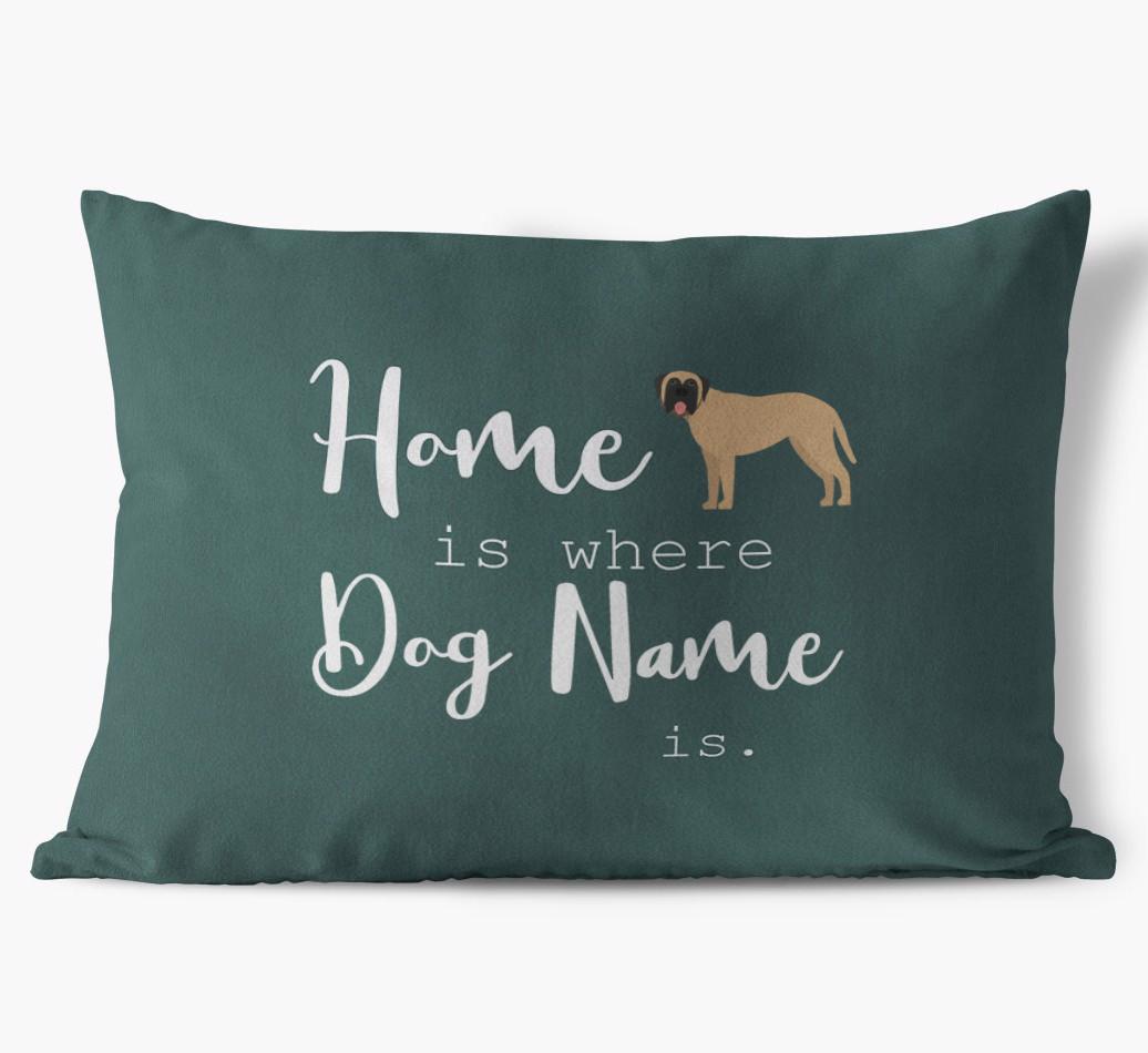 Home Is Where ... Is : Personalized {breedFullName} Soft Touch Pillow
