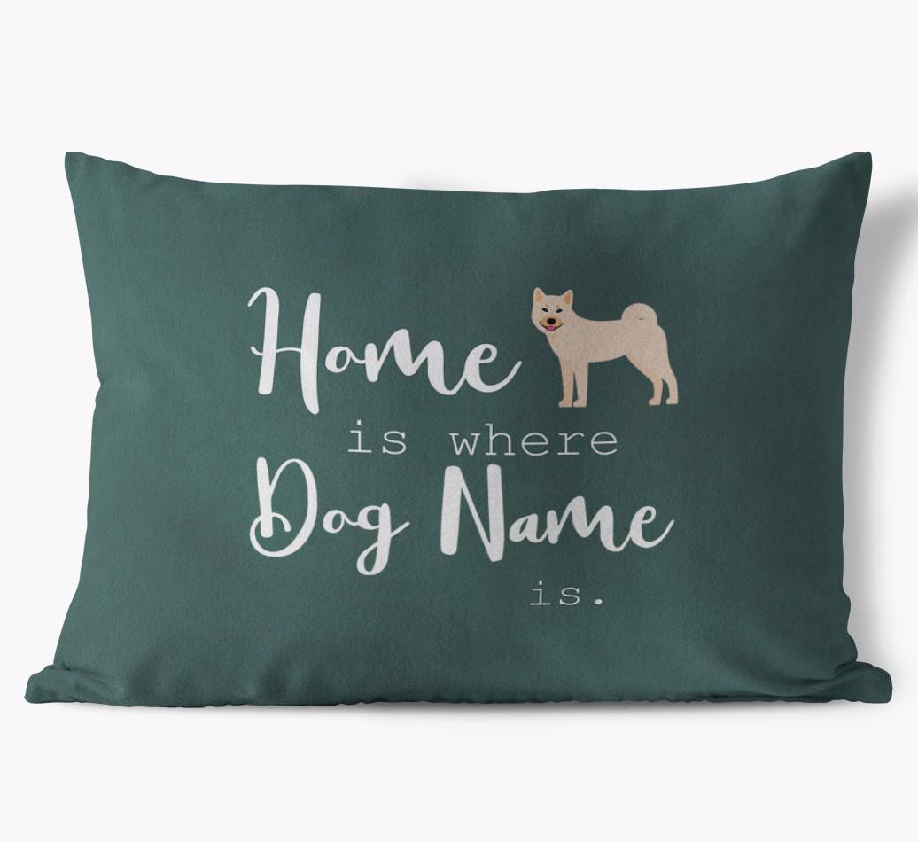 Home Is Where ... Is : Personalized {breedFullName} Soft Touch Pillow