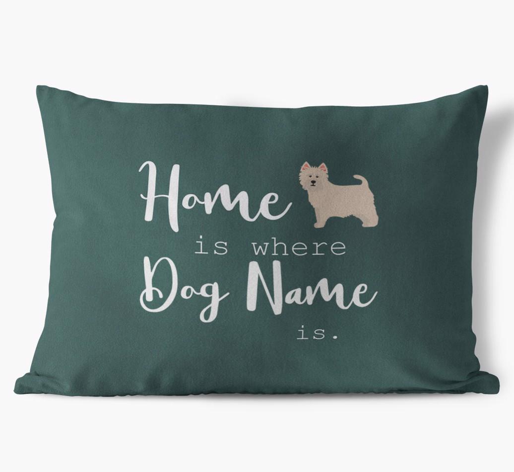 Home Is Where ... Is : Personalized {breedFullName} Soft Touch Pillow