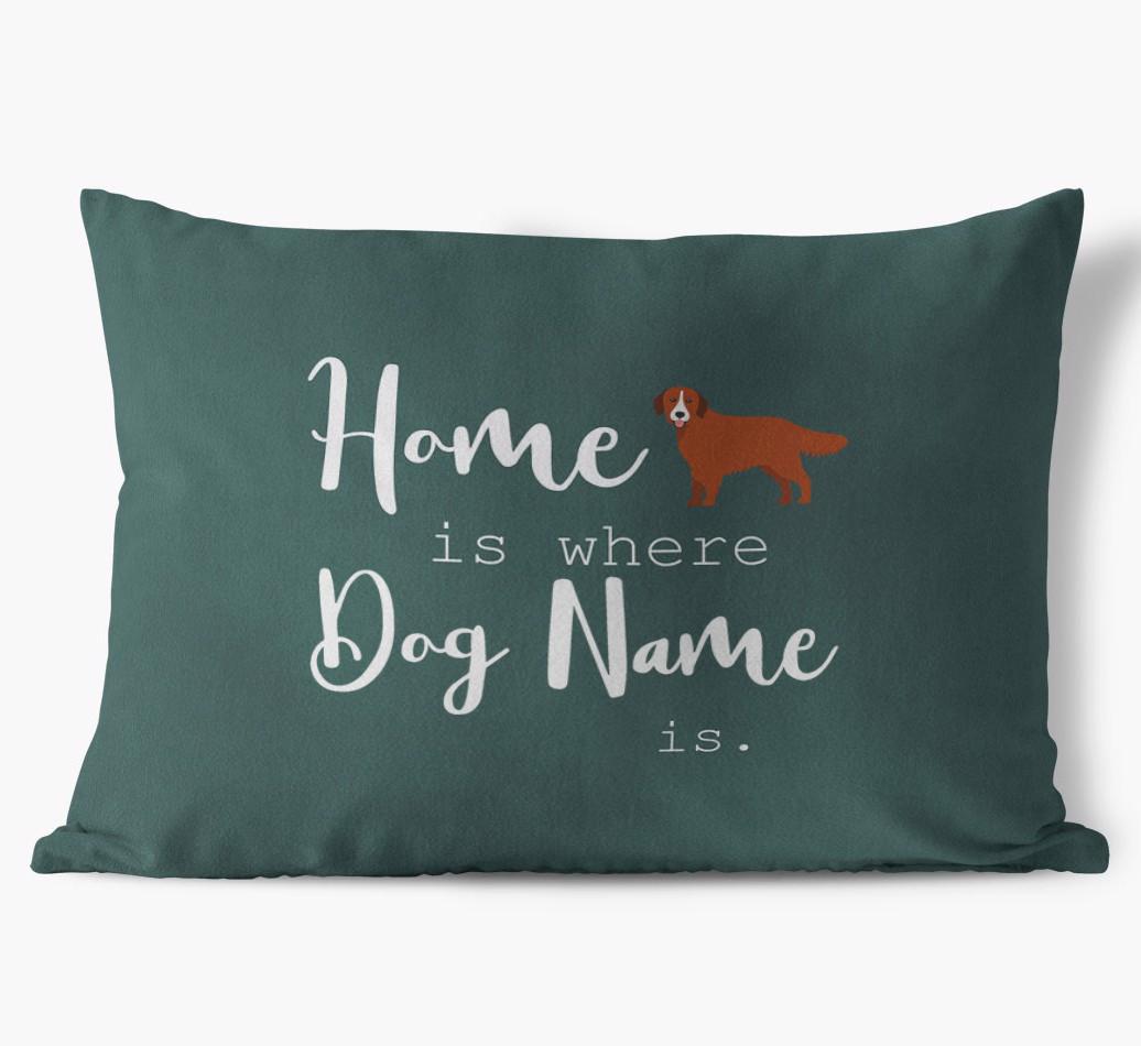 Home Is Where ... Is : Personalized {breedFullName} Soft Touch Pillow