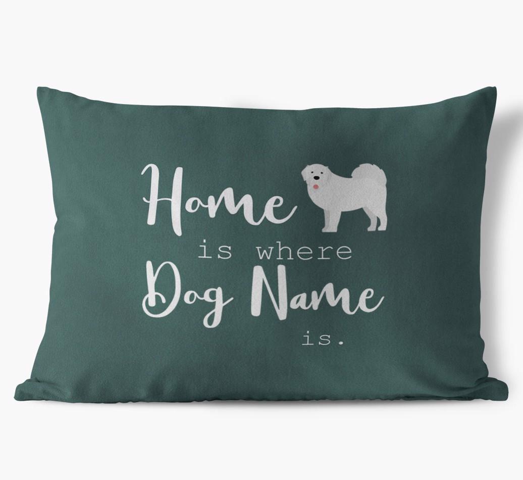 Home Is Where ... Is : Personalized {breedFullName} Soft Touch Pillow
