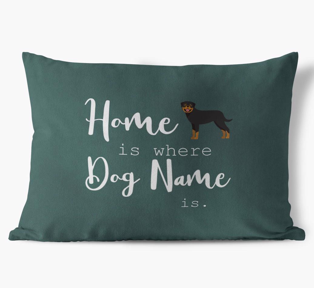 Home Is Where ... Is: Personalised {breedFullName} Soft Touch Cushion