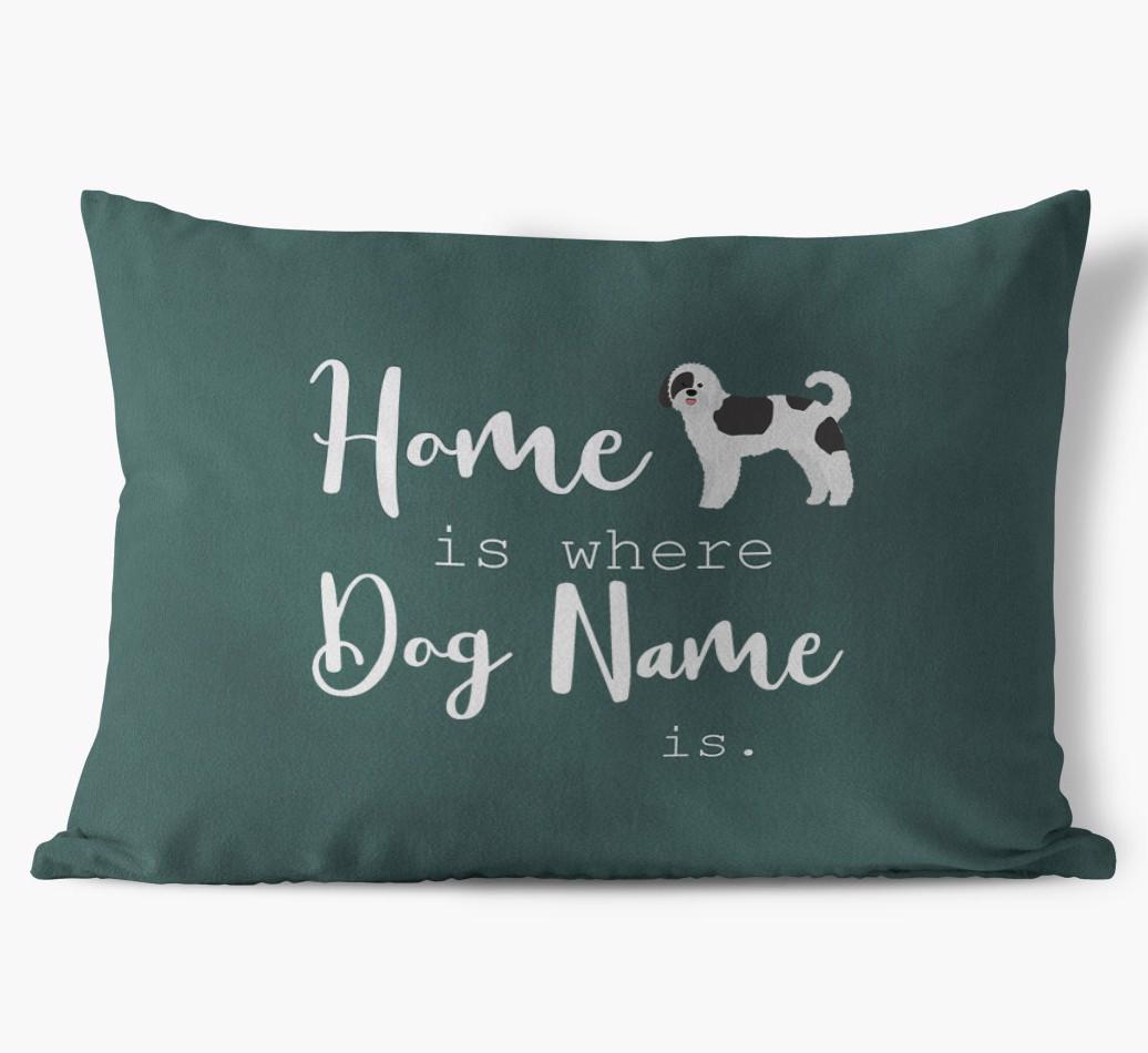 Home Is Where ... Is : Personalized {breedFullName} Soft Touch Pillow