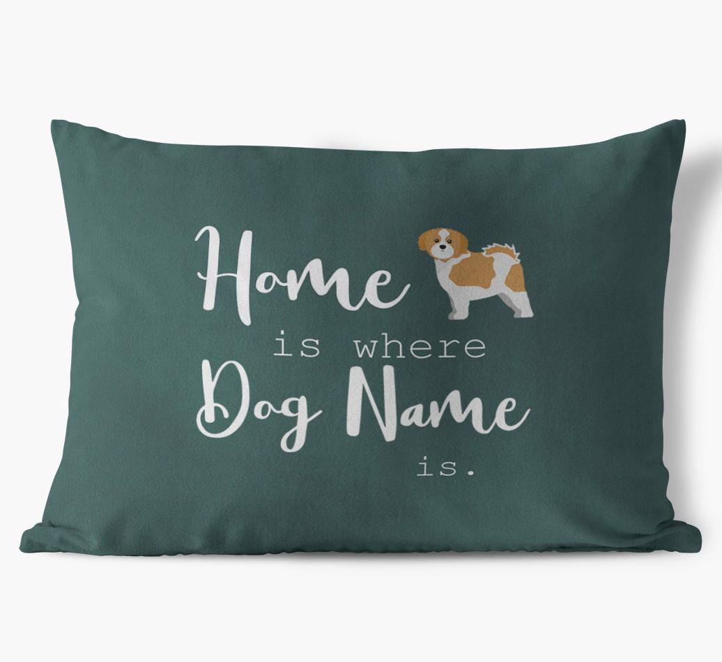 Home Is Where ... Is: Personalised {breedFullName} Soft Touch Cushion