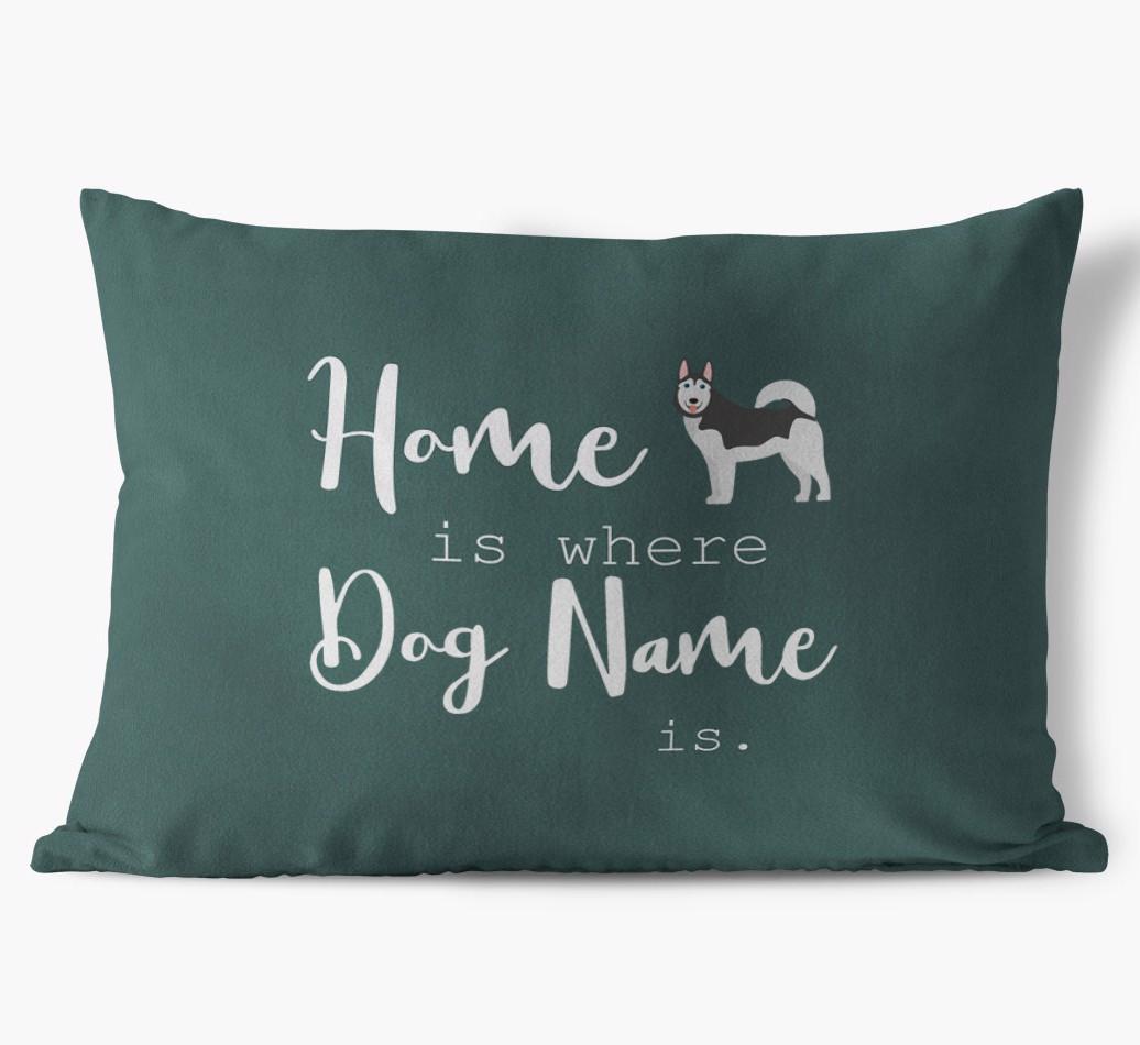 Home Is Where ... Is: Personalised {breedFullName} Soft Touch Cushion