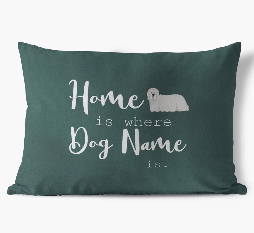 Home Is Where ... Is : Personalized {breedFullName} Soft Touch Pillow