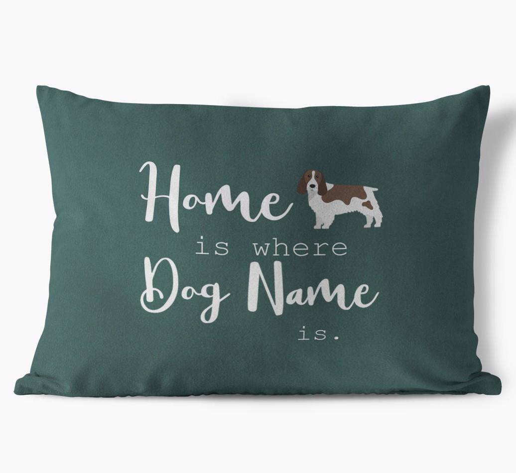 Home Is Where ... Is : Personalized {breedFullName} Soft Touch Pillow