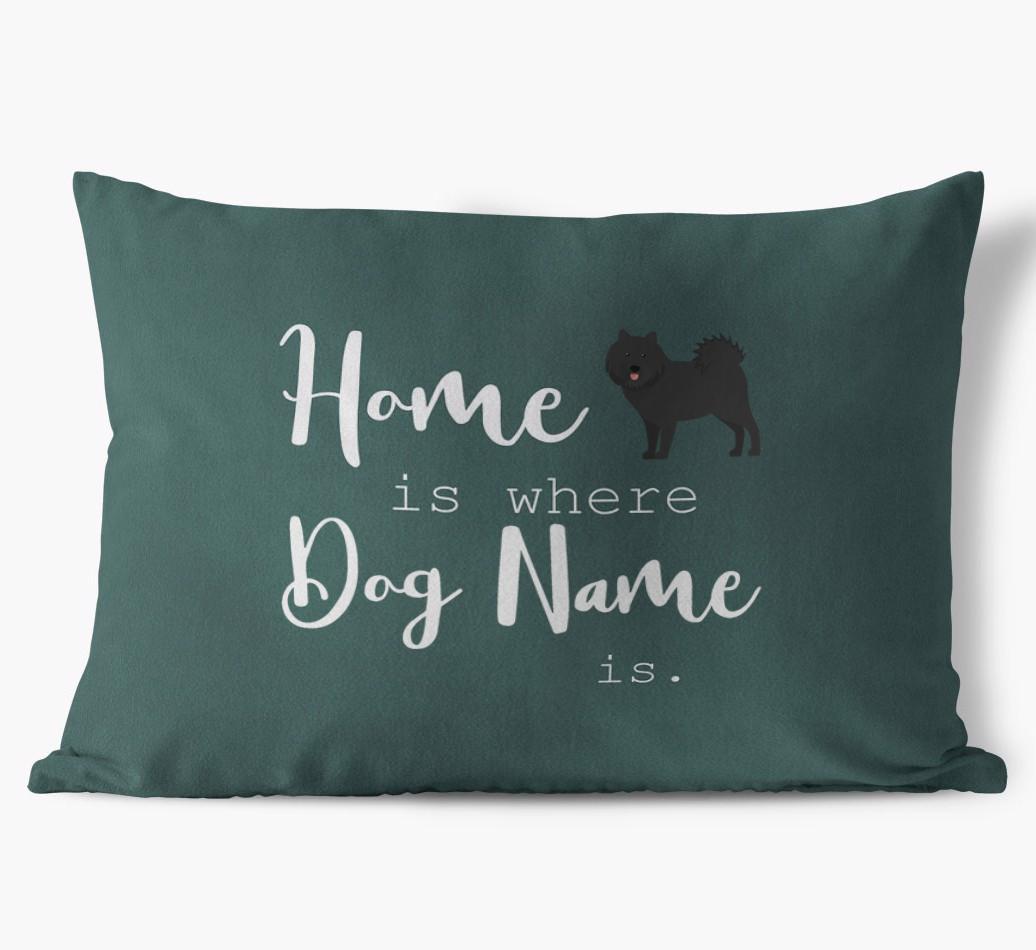Home Is Where ... Is : Personalized {breedFullName} Soft Touch Pillow