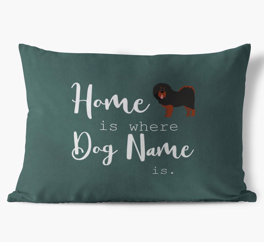 Home Is Where ... Is : Personalized {breedFullName} Soft Touch Pillow