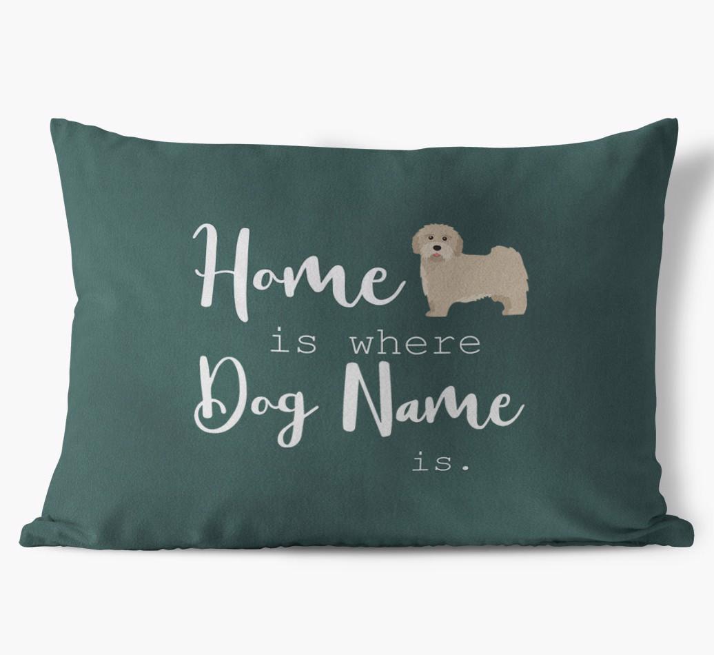Home Is Where ... Is: Personalised {breedFullName} Soft Touch Cushion