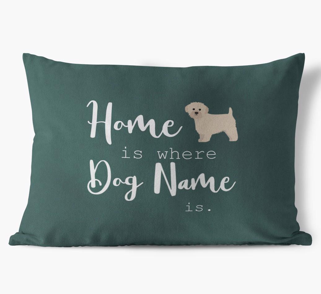 Home Is Where ... Is : Personalized {breedFullName} Soft Touch Pillow