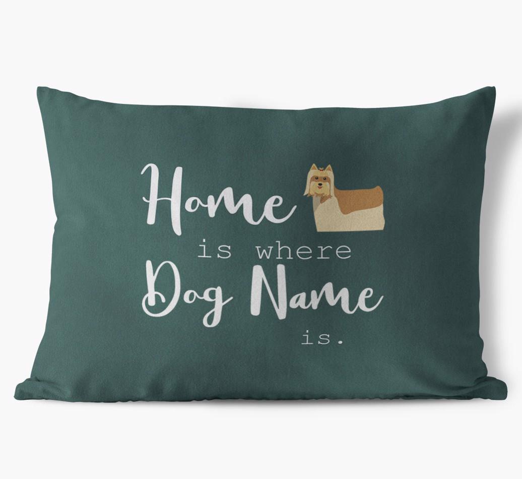 Home Is Where ... Is : Personalized {breedFullName} Soft Touch Pillow