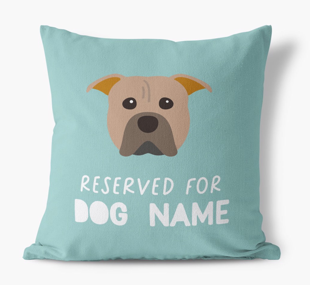 Reserved For: Personalised {breedFullName} Canvas Cushion