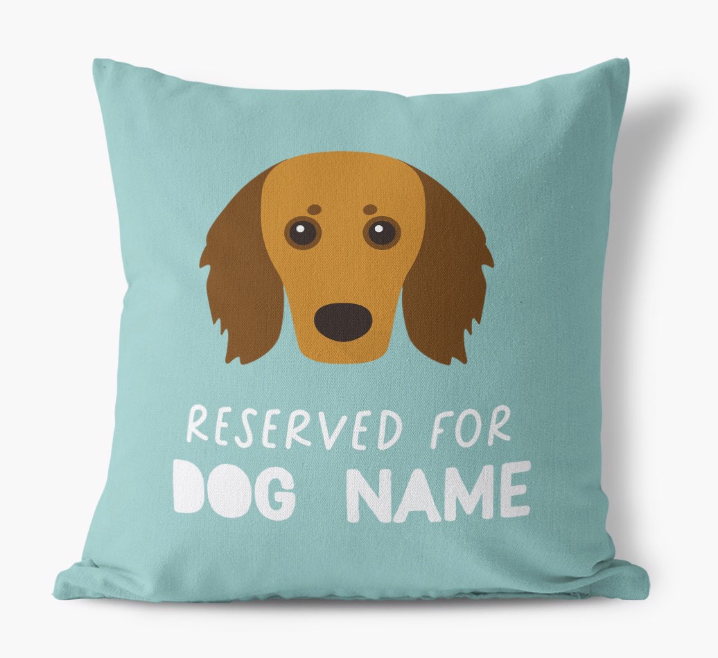Reserved For: Personalised {breedFullName} Canvas Cushion