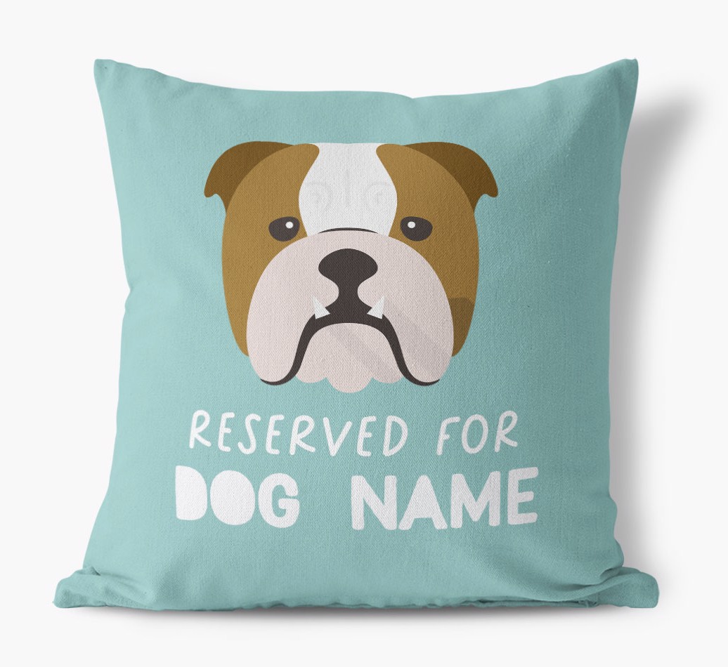 Reserved For: Personalised {breedFullName} Canvas Cushion