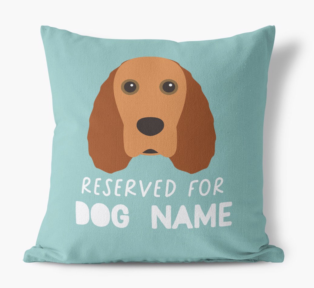 Reserved For: Personalised {breedFullName} Canvas Cushion