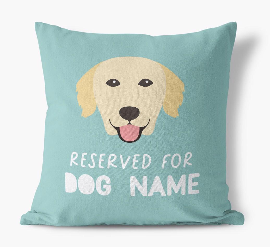 Reserved For: Personalized {breedFullName} Canvas Pillow