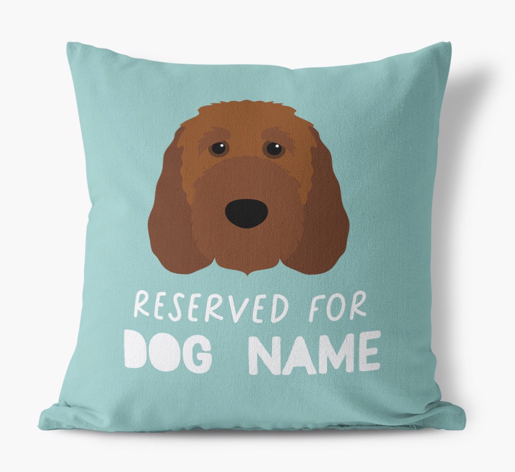 Reserved For: Personalised {breedFullName} Canvas Cushion