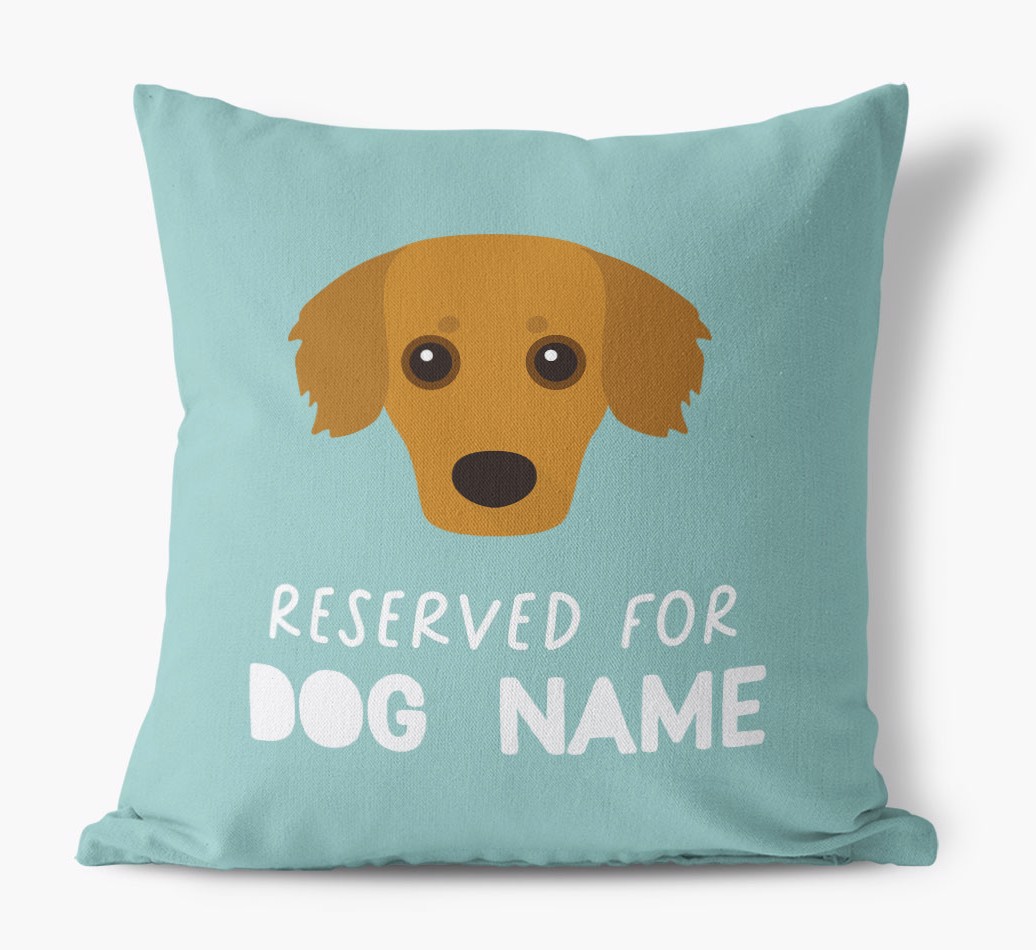 Reserved For: Personalised {breedFullName} Canvas Cushion